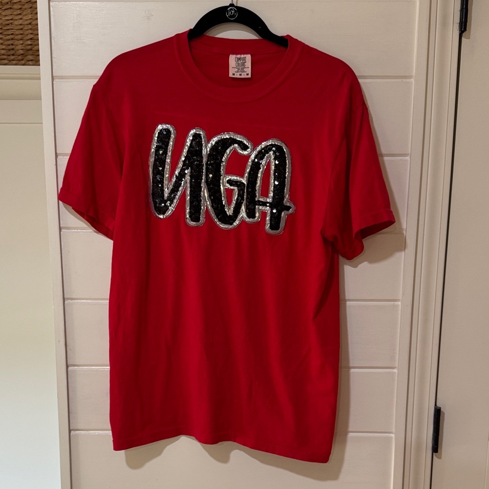 University of Georgia Sequin Logo Women's Tee